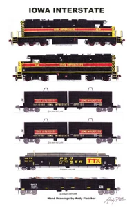 Iowa Interstate Steel Mill Train 11"x17" Poster by Andy Fletcher signed - Picture 1 of 1