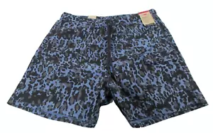 Levi's Mens Adventure Stretch Blue Camo Shorts Size L - Picture 1 of 2