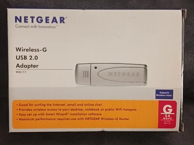 NETGEAR G 54 MBPS WIRELESS-G USB 2.0 ADAPTER WG111, OPENED FOR Testing  - Image 1 of 4
