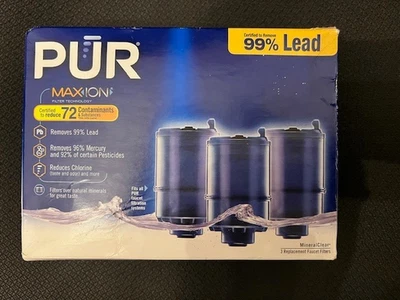 NOVO Pacote com 3 Cartuchos de Substituição de Filtro de Torneira MineralClear PUR Max Ion Selados - Imagem 1 de 2