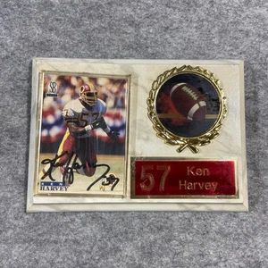 Washington Redskins Ken Harvey signiertes Foto auf Plakette #57 Mancave Wandhänger - Bild 1 von 9