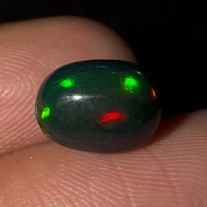 Black Opal Cabochon 2.10 Cts , Stunning Play of Color! Perfect for Jewelry - Picture 1 of 15