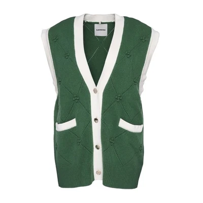 Sandro Paris Women's Vest Size 1 / S 100% Wool SFPCA00409 - Image 1 of 4