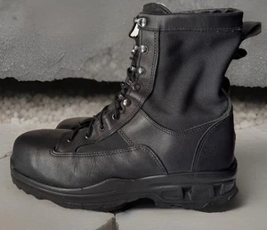 Altama Black Tactical Combat Boots Steel Toe Leather And Canvas 12R Laceup - Picture 1 of 11