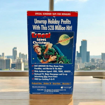 Rare Ernest Saves Christmas Three Fugitives VHS Video Screener Promo Demo 1989 - Image 1 of 4