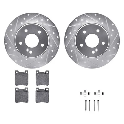 For Mercedes-Benz E320 98-03 DFC EURO-KIT 5000+ Drilled & Slotted Rear Brake Kit Foto 1 de 3