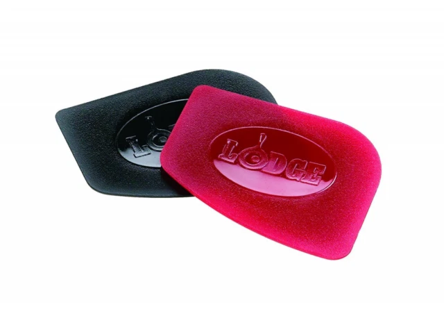 Lodge SCRAPERPK Durable Pan Scrapers Red and Black 2pack