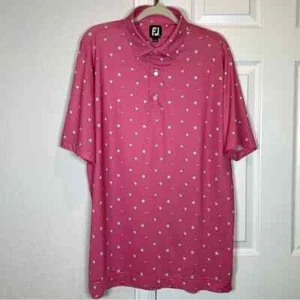 FootJoy Cookie Print Lisle Self Collar Polo Size L - Bild 1 von 8