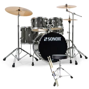 Sonor AQX Studio Set BMS Black Midnight Sparkle batería + accesorios keepdrum - Imagen 1 de 6