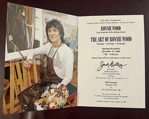 Ronnie Wood Art Gallery Invitation 2006 Rolling Stones Lead Guitarist 💗 - Picture 1 of 3