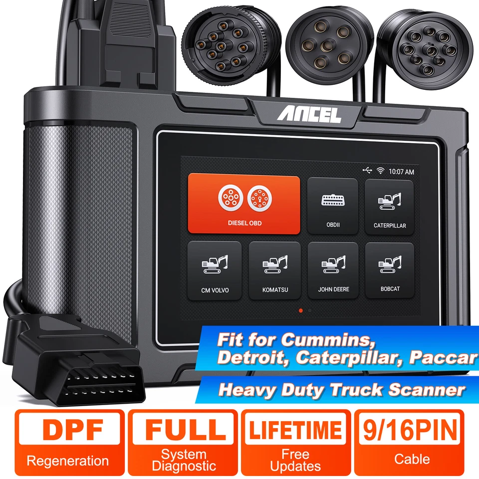 ANCEL HD3400 All System Heavy Duty Truck OBD Scanner DPF Regen Diesel Diagnostic