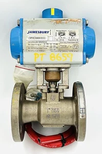 Jamesbury CF8M 1" 7150 DN 25/20 Ball Valve with Air Actuator - Picture 1 of 10