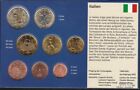 Włochy 2002 szt./nieobiegowy zestaw monet obiegowych 2002 EURO pierwsze wydanie