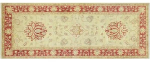 Afghan Feiner Ferahan Ziegler Teppich 80x200 Handgeknüpft Beige Blumenmuster a - Picture 1 of 8