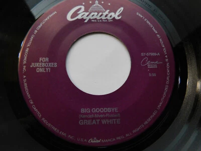 Great White – Big Goodbye 1992 7" Single "Jukebox release" S7-57989 - Image 1 of 4