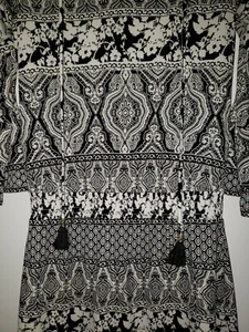 White House Black Market Womens Dress Size 0 Bell Sleeve Tie V Neck Elastic at W - Picture 1 of 4