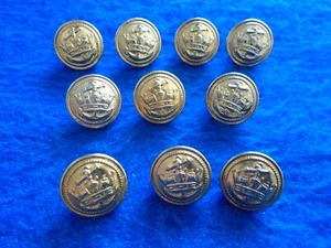LOTE DE TRABAJO MERCHANT NAVY 19MM ANODIZADO STAYBRITE BOTONES DORADOS - Imagen 1 de 4