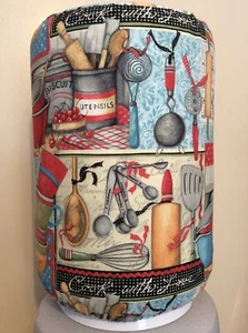 COOK WITH LOVE UTENSILS 5 GALLON WATER COOLER BOTTLE COVER KITCHEN DECORATION - Picture 1 of 2