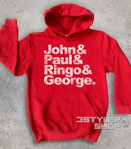 Child Sweatshirt John & Paul & Ringo & George Antique Names Liverpool - Picture 1 of 1
