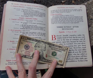 LARGE GIANT PRINT Benziger TLM Missal Epistles Gospels Sun. Selner & Reilly 1947 - Bild 1 von 21