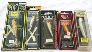 Megabass Lucky Craft Evergreen Fishing Lure 5-Point Set Pop-X Giant Dog X - Picture 1 of 3