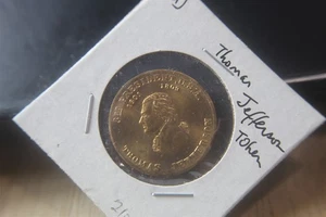 THOMAS JEFFERSON MEDAL BRONZE "LONG TOM " SAGE OF MONTICELLO 25c SIZE - Picture 1 of 2