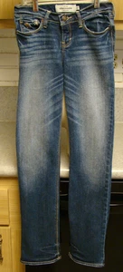 Abercrombie New York girls faded denim jeans 10 Slim Stretch GUC - Picture 1 of 5
