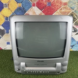 Pacific 14" inch CRT TV VHS VCR Retro Gaming Display Television Combi *READ DESC - Picture 1 of 7