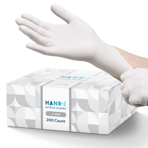White Nitrile Disposable Gloves X-Large, 200 Count - Food Prep, Salon, Hair D... - Foto 1 di 7
