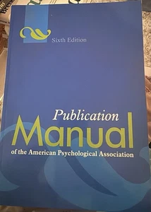 Publication Manual of the American Psychological Association, 6th Edition - Picture 1 of 2