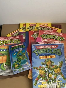 Teenage Mutant Hero (Ninja) Turtles Books Comics Magazines Bundle Vintage 1990 - Picture 1 of 24