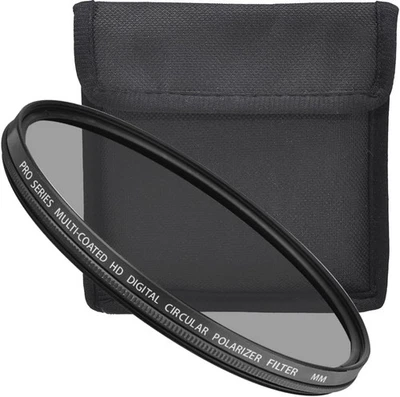 46mm Circular Polarizer Filter CPL Lens for DSLR Mirrorless Camera, Cut Reflect - Image 1 of 4