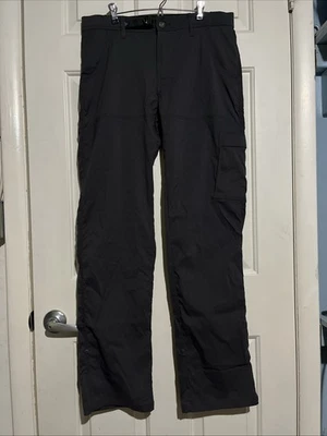 Pantalones Prana Stretch Zion II Para Hombre 32x34 Gris Senderismo Pierna Recta Nylon Cinturón Foto 1 de 4