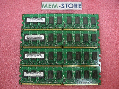 8GB(4x2GB) DDR2-667 PC2-5300 ECC Memory UDIMM IBM System X3250 M2 4190 4191 4194 - Image 1 of 2