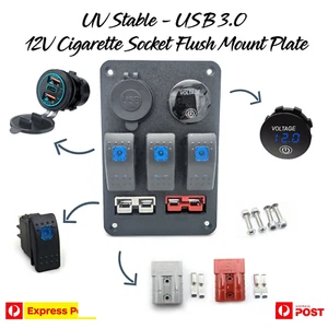 Custom 4wd Switch Panel 50amp plug  *** UV stable *** USB 3.0 voltmeter anderson - Picture 1 of 1