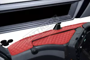 TRUCK ECO LEATHER DASH MAT FIT RENAULT T-RANGE RED - Picture 1 of 12