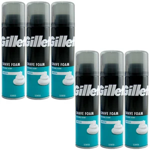 Gillette Rasierschaum SENSITIVE 6 x 200ml schützt vor Hautreizungen & brennen - Picture 1 of 1