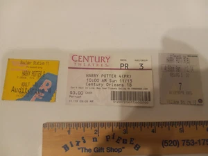 Biglietto film Harry Potter e la pietra stregone Stub 23/11/01 + altri 2 - Foto 1 di 4