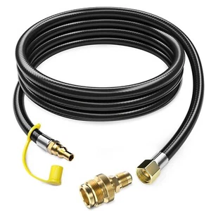 Propane Quick Connect Hose for RV to Gas Grill 12 FT 1/4" Female Disconnect - Picture 1 of 7