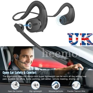 Auriculares de Conducción de Aire con Micrófono Desmontable Oreja Abierta Bluetooth 5.3 Auriculares Reino Unido - Imagen 1 de 22