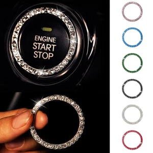 2pcs/set Bling Car Ring Sticker Push to Start Button Start Engine Interior Decor - Bild 1 von 14