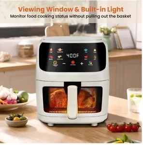 Freidora de aire grande 7,5 qt, pantalla táctil digital 8 en 1, ventana de cocina visible, 1700 W - Imagen 1 de 6
