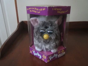 Furby Babies Grey & White Hair Tiger Electronics VTG 1998 Non Working with Box - Picture 1 of 7