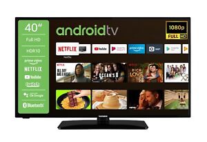 Telefunken D40F550X2CW 40 Zoll Fernseher Android Smart TV Full HD HDR Bluetooth