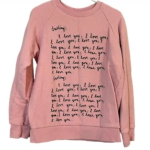 Beau Loves Sweatshirt Kid 6 Pink Love Letter Valentines Preppy Retro Novelty 80s - Picture 1 of 10
