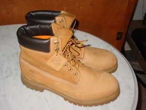 Mens Timberland Leather 10061 6 Inch Premium Wheat Waterproof Boots! Size 12 - Picture 1 of 12