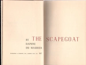 The Scapegoat Daphne Du Maurier 1957 Bookclub Edition Hardcover - Picture 1 of 1