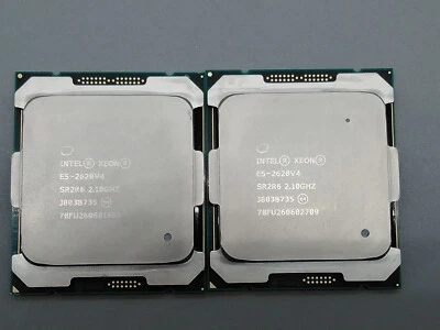 Intel Xeon E5-2620 v4 2.1GHz 8-Core Processor CPU  LGA2011 SR2R6 - Matched Pair - Image 1 of 2