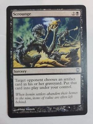 MTG Magic The Gathering Card Scrounge Sorcery Black Darksteel 2004  - Image 1 of 2