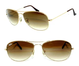 Ray Ban SONNENBRILLE GOLD BRAUN COCKPIT RB 3362 59 001/51 BRILLE PILOT 8301 NEU - Bild 1 von 8